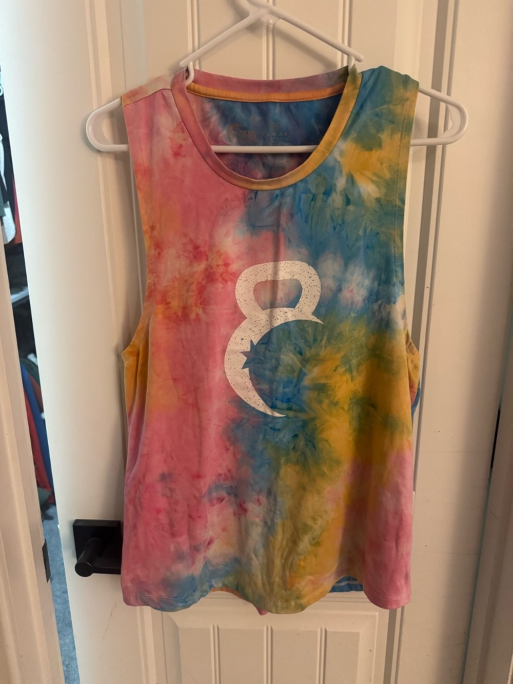 ZYIA Active Pastel Tie-Dye Tank with White Logo